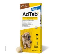 ELANCO AdTab 56 mg, comprimido contra pulgas y garrapatas para perros de 1,3 a 2,5 kg