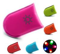 ELANOX Clip LED para alta visibilidad en todas las actividades al aire libre, así como para mochila infantil, bolsa de deporte, etc. (rosa)
