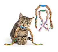 ELANOX Matatabi - Juego de 2 juguetes para masticar de madera Silver Vine con cuerda de algodón, juguetes naturales para gatos para el cuidado dental y el empleo (juguete para gatos Matatabi)