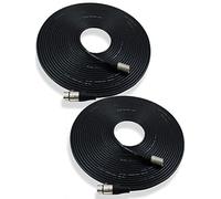 ELAORY Cable de micrófono (XLR macho a XLR hembra, cable de micrófono simétrico, 15 m, 2 unidades)