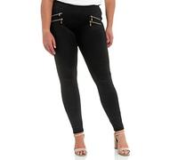 Elara Miss Anna Pantalones Elásticos Mujer Skinny Jegging Tallas Grandes Chunkyrayan Negro A11/A55 Black 46 (3XL)