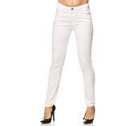 Elara Pantalones para Mujer Jeans Elástico Chunkyrayan Blanco G09-1 White 46 (3XL)