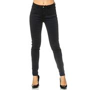 Elara Pantalones para Mujer Jeans Elástico Chunkyrayan Negro G09 Black 34 (XS)