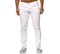 Elara Vaqueros Hombre Slim Fit Denim Stretch Chunkyrayan Blanco 16533-Weiss-34W / 30L