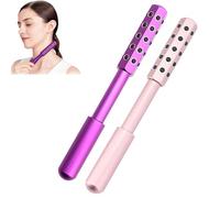 Elarique Beauty Roller, Uplift Facial Massaging Beauty Roller, Massage Face Tool, For Uplift Facial Massaging Beautys Tool, Portable With Ergonomic Handle, for Skincare (purple+pink)