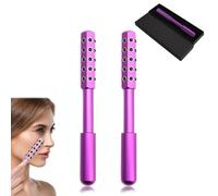 ELARIQUE ESCULTACIÓN GLOW - RODILLO DE BELLIZACIÓN, Varita de cara arriesgada, Masaje de masaje Roller Cuidado de la piel, Rollers de caras de piedra de germanio para levantar (2pcs)