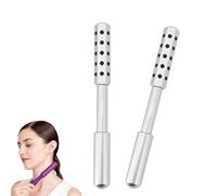 Elarique Glow Sculpting - Beauty Roller, Facelift Pro Beauty Roller, Uplift Facial Massaging Beauty Tool, with Cooling & Sculpting, with 30 Germanium Stone Face for up Lifting and Skin Care (Silver 2)