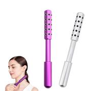 Elarique Glow Sculpting - Beauty Roller, Facelift Pro Beautys Roller, Uplift Facial Massaging Beauty Tool, with Cooling & Sculpting, with 30 Germanium Stone Face for Skin Care (Purple+Silver)