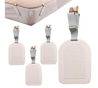 Elastic Bed Sheet Holder Straps - Corner Holders, 4-Piece Set of Adjustable Fitted Clips | Durable Mattress Fasteners for Home and Hotel Use Keeps Bedding Smooth, Prevents Slippage, Ideal Beds All Siz
