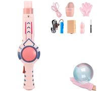 Elastic Bubble Fog Wand, Bubble Machine Elastic Bubble, Blower Elastic Smoke Machine, with Elastic Smoke Effect for Party, Weddings, Outdoor Events, with Accessories Set (Pink)