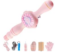Elastic Bubble Fog Wand, Smoke Bubble Machine, Magic Interactive Fog Bubbles Machines, Lightweight Design for Party, Wedding, Festival, Birthday (Pink)