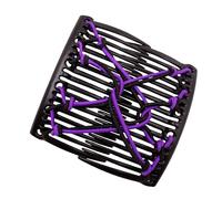 Elastic Comb Clip, Double Hair Comb, Vintage Magic Hair Clip, Flexible Non-Slip Design, Secure Hold for Braids and Buns, 5cm/1.97 Inches, Black, 1 Piece