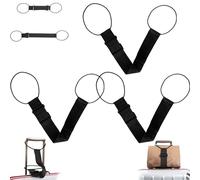Elastic Fastening Belt for Luggage, Nylon Backpack Luggage Straps for Suitcases, Adjustable Luggage Bag Fixing Strap Clamping Strap, Travel Bag Luggage Elastic Rope Binding Strap (Black 3Pcs)