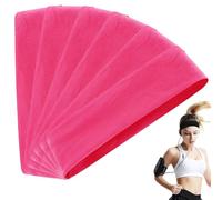 Elastic Non-Slip Solid Color Headband Headbands for Women & Men Elastic Soft Fabric Hair Bands Hair for Athletic(Rose Red)