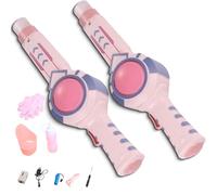 Elastic Smog Bubble Machine with Portable Bubble Blower, for Boys and Girls, Smog Bubbles Blower, Portable Bubbles Maker, for Birthday Parties (Pink*2)