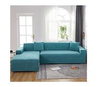 Elastic Sofa Cover Waterproof Corner Sofa Covers For Living Room Stretch Slipcover 1/2/3/4 Seat L-Shape Protector (Color : Blue, Size : 4-Seater 235-300cm)