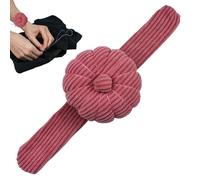 Elastic Wrist Pin Cushion - Wearable Sewing Pin Holder, Pumpkin Needle Cushion for Quilting, Handheld Needle Organizer, Sewing Accessory Tool with Elastic Strap, Soft Fabric Pad for Holding Pins