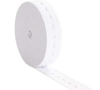 Elastica Costura Bandas elásticas de 2/5M con banda de costura elástica con parte posterior plana de 15/20/25mm, cinturón de cordón elástico de punto for pretina de pantalones DIY(White,5METER_15MM)