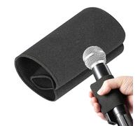 elástica para micrófono: de micrófono portátil universal, escudo protector suave, accesorio negro duradero | de micrófono de grabación cómoda para bloggers, escritores, empresarios