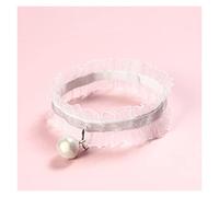 Elasticity Velvet Lace Pets Cats Collar with Bell Chihuahua Rabbit Necklace Bowtie Puppy Dogs Bells Collars Cats Accessories (Sliver Small)