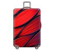 EláStico AntiarañAzos Funda Maleta,Floral Tropical BotáNico Hoja De ImpresióN.Funda Maleta Mediana Grande para Funda Maleta Cabina De 18-32 Pulgadas para Adultos,Mujeres,NiñAs (Rojo,L(25-28inch))