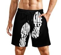 Elástico Bañadores De Natación Correr para Vivir Imprimir Pantalon Corto De Playa para Hombre Ligeros Pantalones Cortos De Natación para Tenis Correr Deporte L