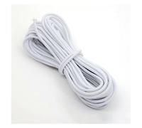 Elástico, Banda elástica redonda de 1/2/3/4/5 mm, goma blanca y negra for coser prendas, accesorios bricolaje(White,Diameter 1mm)