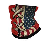Elástico Calentador de Cuello,Combinación Vintage de la Bandera marroquí de Estados Unidos y Marruecos,Sombreros Multifuncional Polainas de Cuello para Pesca Mujer Motocicleta 26X30cm