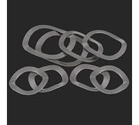 Elástico De La Onda De La Lavadora De La Cresta Del Acero Inoxidable Tres Del Resorte De Compresión 304(M5 x 10 x 0.3)