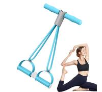 Elástico Pies Fijos de Resistencia, Bandas Elásticas de Yoga, Cuerda de Entrenamiento Multitubo para Abdomen Fitness Pierna Cinturón Estiramiento Musculacion Hogar Gimnasio Mujer Hombre