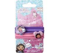 Elásticos para el cabello Gabby’s Dollhouse 8 piezas para niñas | Ligas decoradas con personajes de Netflix en tonos rosa y lila