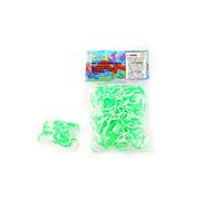 Elásticos Rainbow Loom Bicolor Verde-Blanco