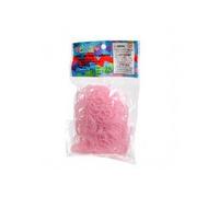 Elásticos Rainbow Loom Rosa Con Lentejuelas