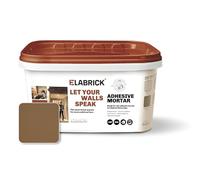 Elastolith adhesivo para ladrillo flexible, mono componente, listo para usar, color MARRON, paquete 5kg para aplicar 2 metros cuadrados