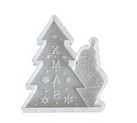 Elastómero navideño fundido Papá Noel Padre Forma del árbol de Navidad Hornear reciclable Fabricación de llamas Artesanía Hágalo usted mismo Decoración navideña Padre horneado fundido