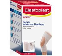 Elastoplast SPORT - Cinta adhesiva elástica con contenciones flexibles y bandas de 8 cm x 2,5 m