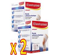 Elastoplast SPORT - Cinta adhesiva elástica de material flexible - Lote de 2 bandas de 8 cm x 2,5 m (8/2)