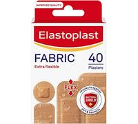 Elastoplast Tiras de yeso de tela extra flexibles (40 piezas), tiritas de tela extra flexibles, tiritas transpirables, tiritas grandes flexibles, tiritas repelentes al agua, fuerte adherencia, color