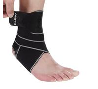 elastrap Tendinitis Tendón del Talón de Aquiles Hinchado Inflamación - Banda para Tobillo Strapping Tobillera - Dolores y Lesiones Ruptura (Correa compresiva NEGRA)