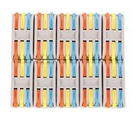 ELAYARD 10 Piezas Conectores Eléctricos de Bloque Rápido Entradas Salidas de Cableado Autoaislantes Resistentes Alta Tensión y sin Soldadura para Conexiones Desmontables Instalaciones