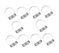 ELAYARD 10 Piezas DIY Christmas Globe Candy Jars Transparent Plastic Fillable Balls with Screw Caps For Holiday Crafts Party Decorations Family Activity