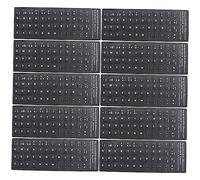 ELAYARD 10 Piezas Pegatinas Teclado Español Protector Teclado Laptop Letras White Fondo Negro Mate Fácil Aplicación y Remoción