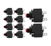 ELAYARD 10 Piezas Protector de Sobrecarga Manual Interruptor Botón Restablecimiento Rápido Accesorios Térmicos para Circuitos y Equipos Eléctricos