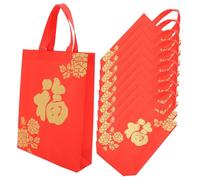 ELAYARD 10 Piezas Unidades Bolsas Fu Chino con Estampado Dorado Bolsas de Tela para Fiesta Primavera Año para y Almacenamiento