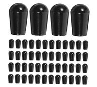 ELAYARD 100 Piezas Unidades Tapas Protectoras Negras para Extremos de Ganchos de Alambre de Cubiertas Prácticas para Puntas de Perchas Accesorios Resistentes y Fáciles de Instalar