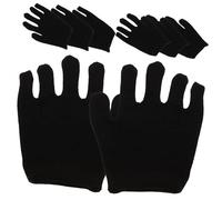 ELAYARD 12 Guantes de Algodón Hidratantes para Trabajo y Protección Manos Secas Pack Negros Talla para Conducción Jardinería y Revisión Joyería