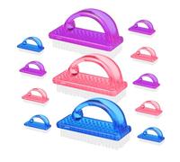 ELAYARD 12 piezas Cepillos de Uñas con Mango Limpieza Eficaz de Polvo y Suciedad Manos y Pies Compacto y Ligero para Cocina y Baño Diseño Práctico para Fácil Manejo