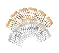 ELAYARD 12 piezas Unidades Peinetas Laterales para Mujer Accesorios para Cabello DIY Peines Decorativos Resistentes para Bodas Fiestas y Uso Diario Diseño Sencillo Plateado y Dorado