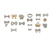 ELAYARD 18 piezas Accesorios para Manicura con Tachuelas y Diamantes para Uñas Brillo Duradero y Aplicación Rápida para Diseño de Uñas Elegante y Profesional