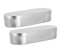 ELAYARD 2 cajas de esterilización de aluminio de 20 ml con tapa de cierre hermético, bandeja de esterilización hermética para instrumentos de laboratorio, resistente al calor y a los productos